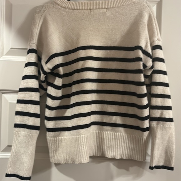 Philosophy Black and White Striped Sweater - Picture 2 of 5